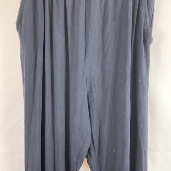 Daily Practice Jogger Pants L Blue-Black Elastic Waist Pockets Oversized - Picture 3 of 9